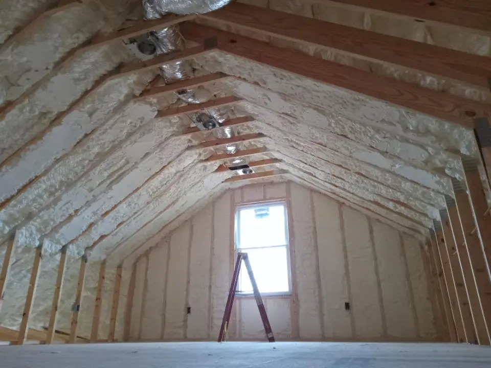 Spray foam roofing application for Crawl Space Insulation project in Fairfield